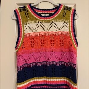 Colorful Sleeveless Knit Top